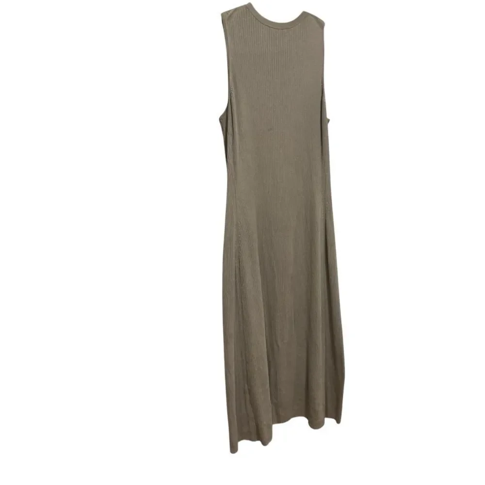 Uniqlo Sheath Cotton Blend Knit Sleeveless Midi Dress